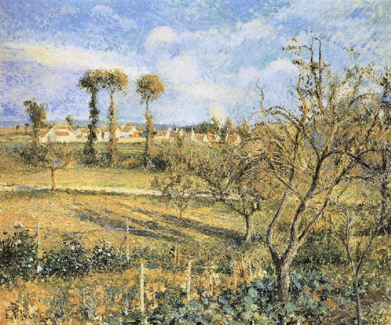 Sunset, Camille Pissarro